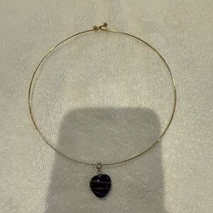 Gold choker with heart